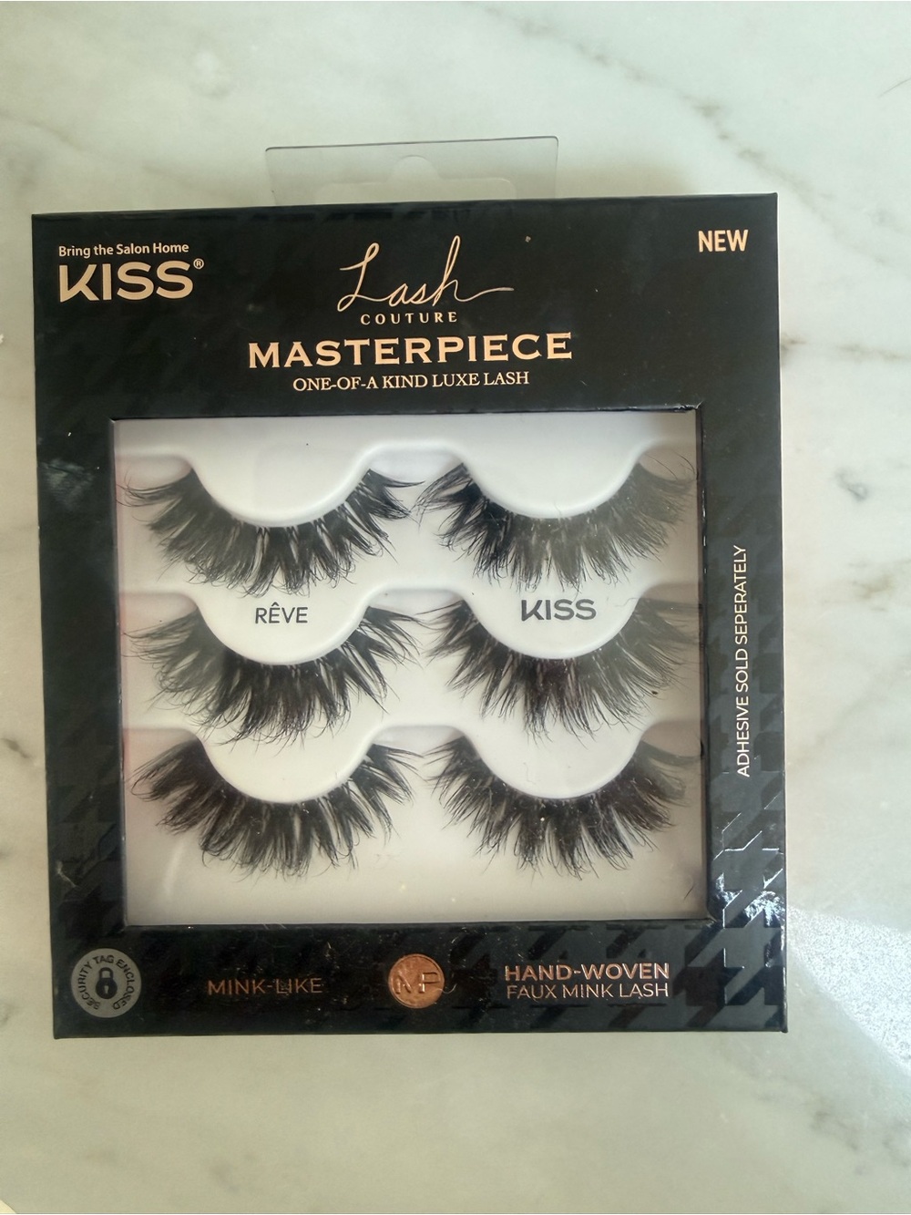💋 KISS 💋 Lash Couture Masterpiece Faux Mink Lashes - Black Brand new sealed box